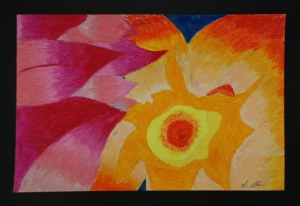 Georgia O'Keeffe Oil Pastel
